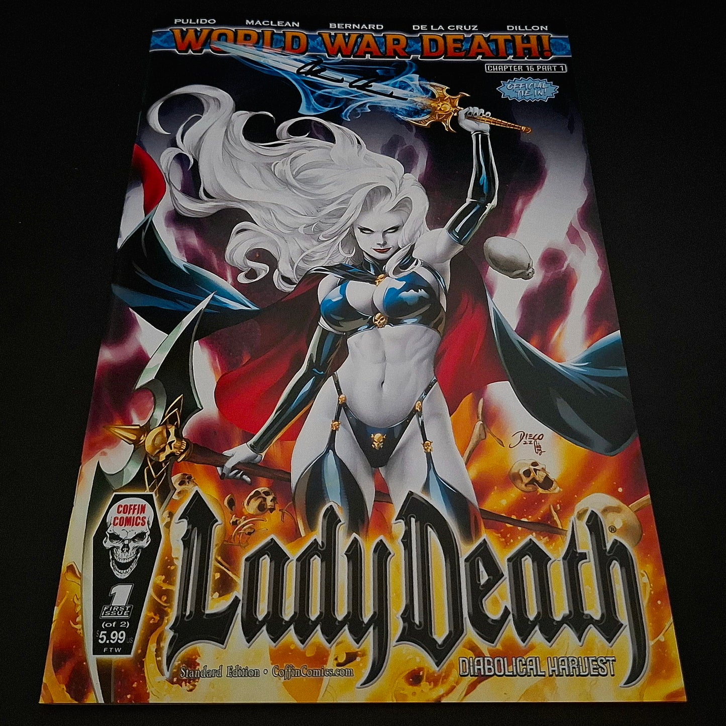 Lady Death : Diabolical Harvest #1 + Signature de Brian Pulido (COA)