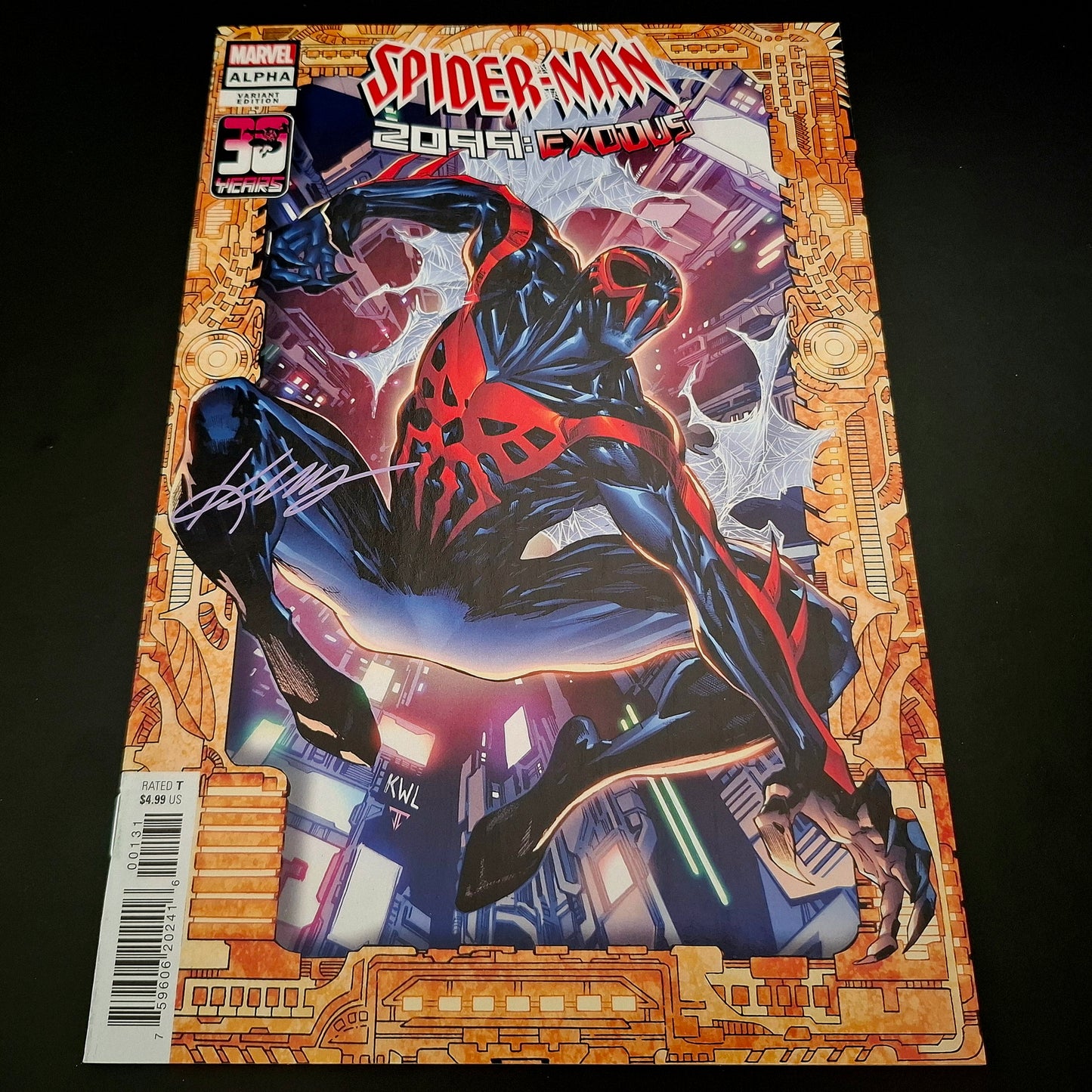 Spider-man 2099 : Exodus #alpha variant cover + Signature de Ken Lashley (COA)