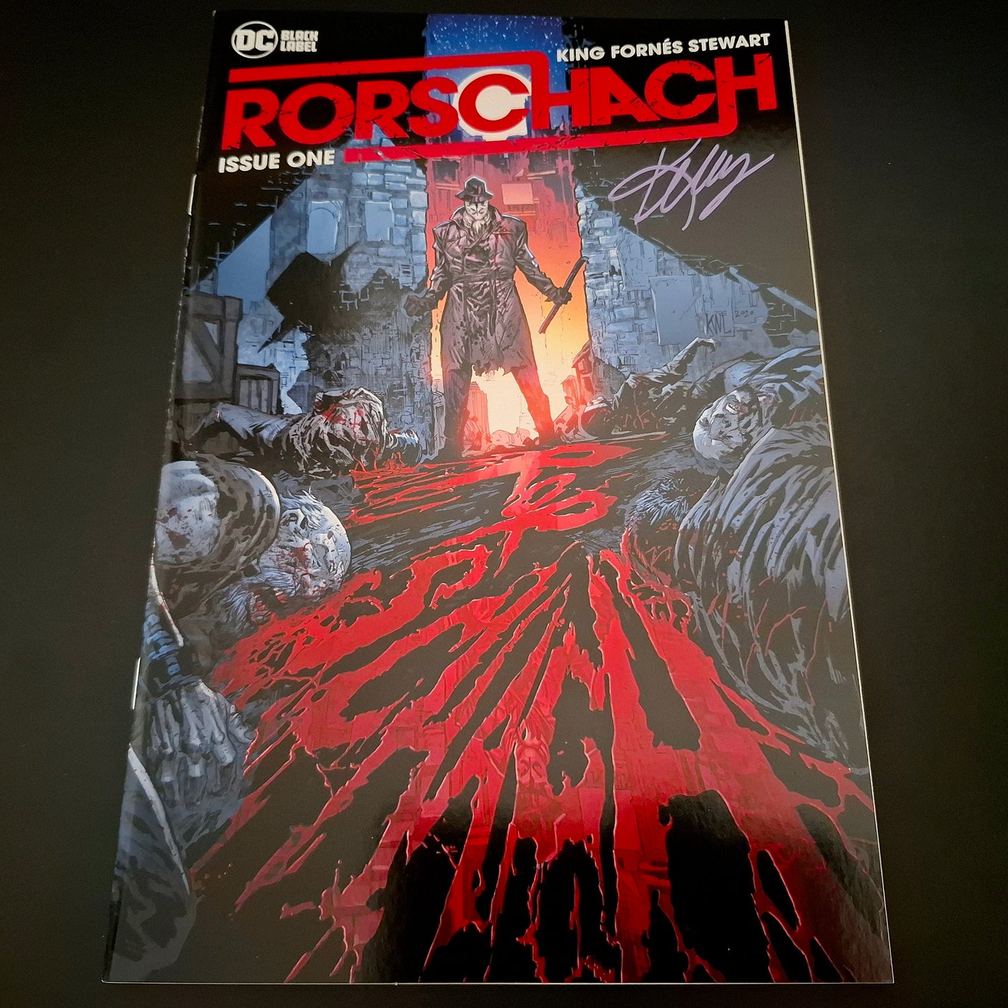 Rorschach #1 variant cover exclusive + Signature de Ken Lashley (COA)