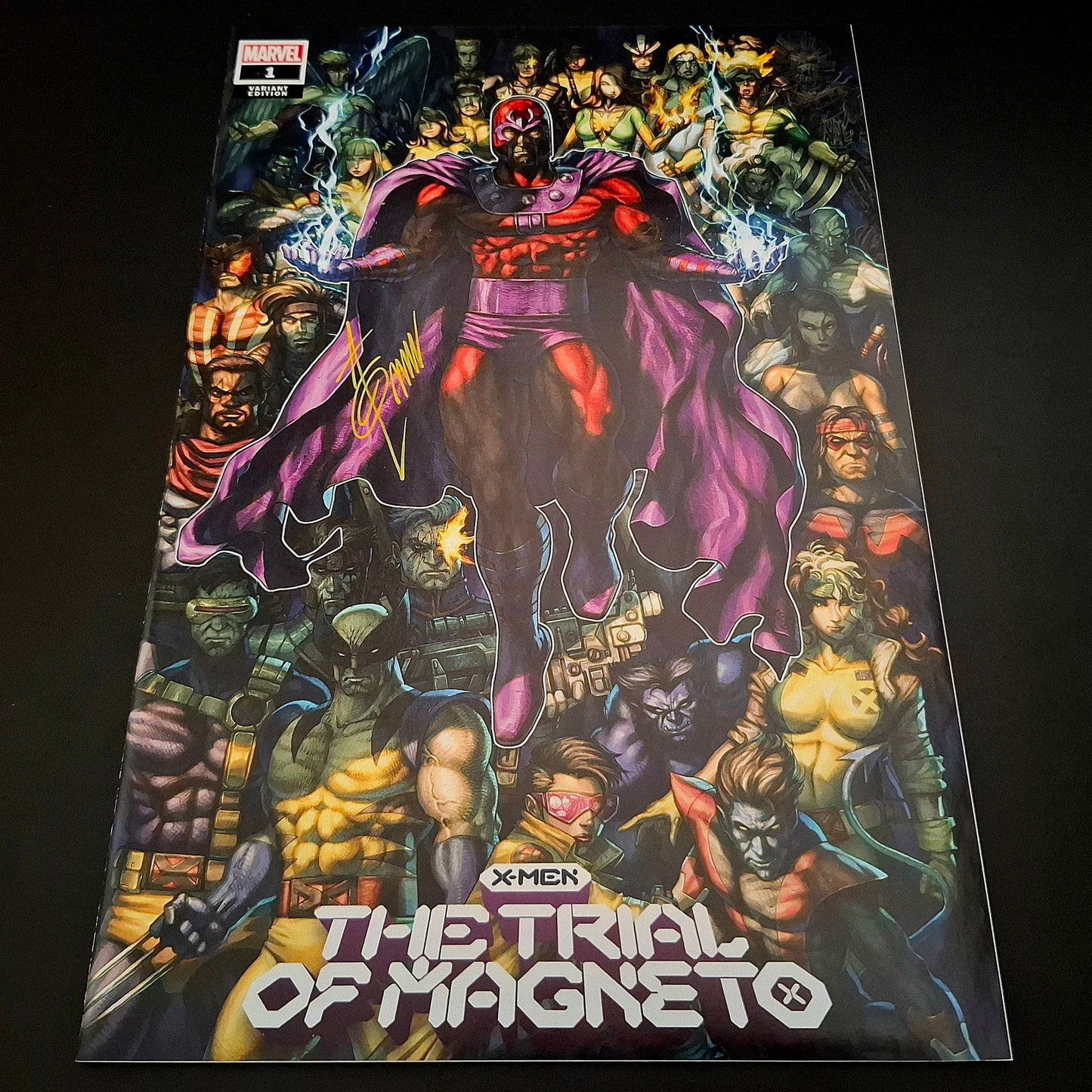 X-men : the Trial of Magneto #1 variant cover exclusive + Signature de Alan Quah (COA)
