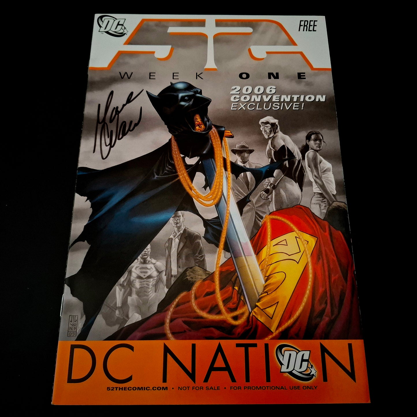 52 #1 variant cover exclusive + Signature de Mark Waid (COA)
