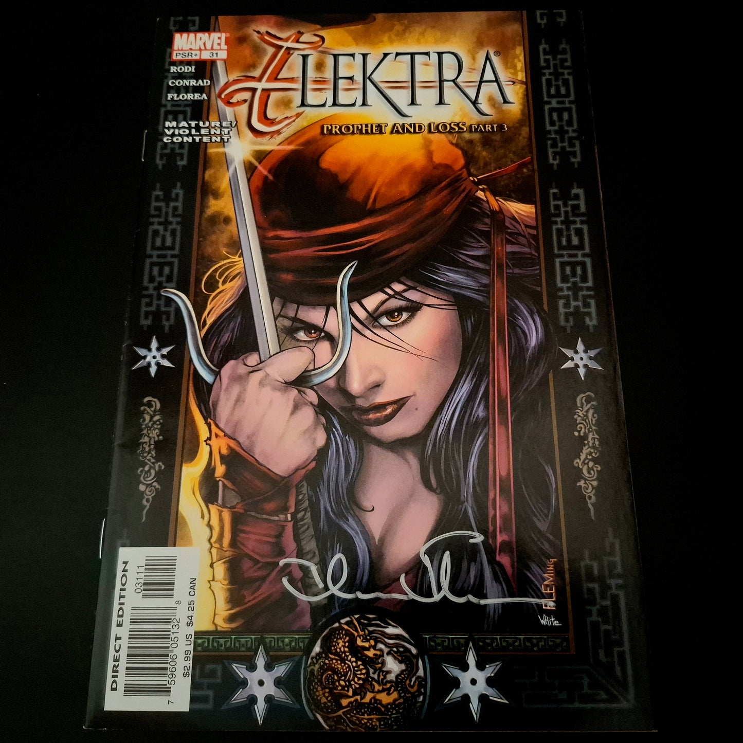 Elektra #21 + Signature de Tom Fleming (COA)