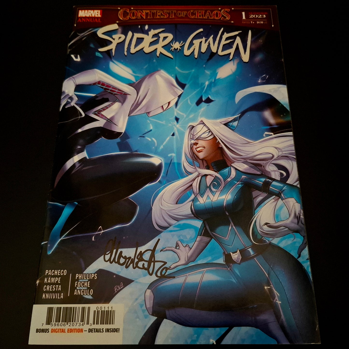 Spider-Gwen Annual #1 + Signature de Marika Cresta (COA)