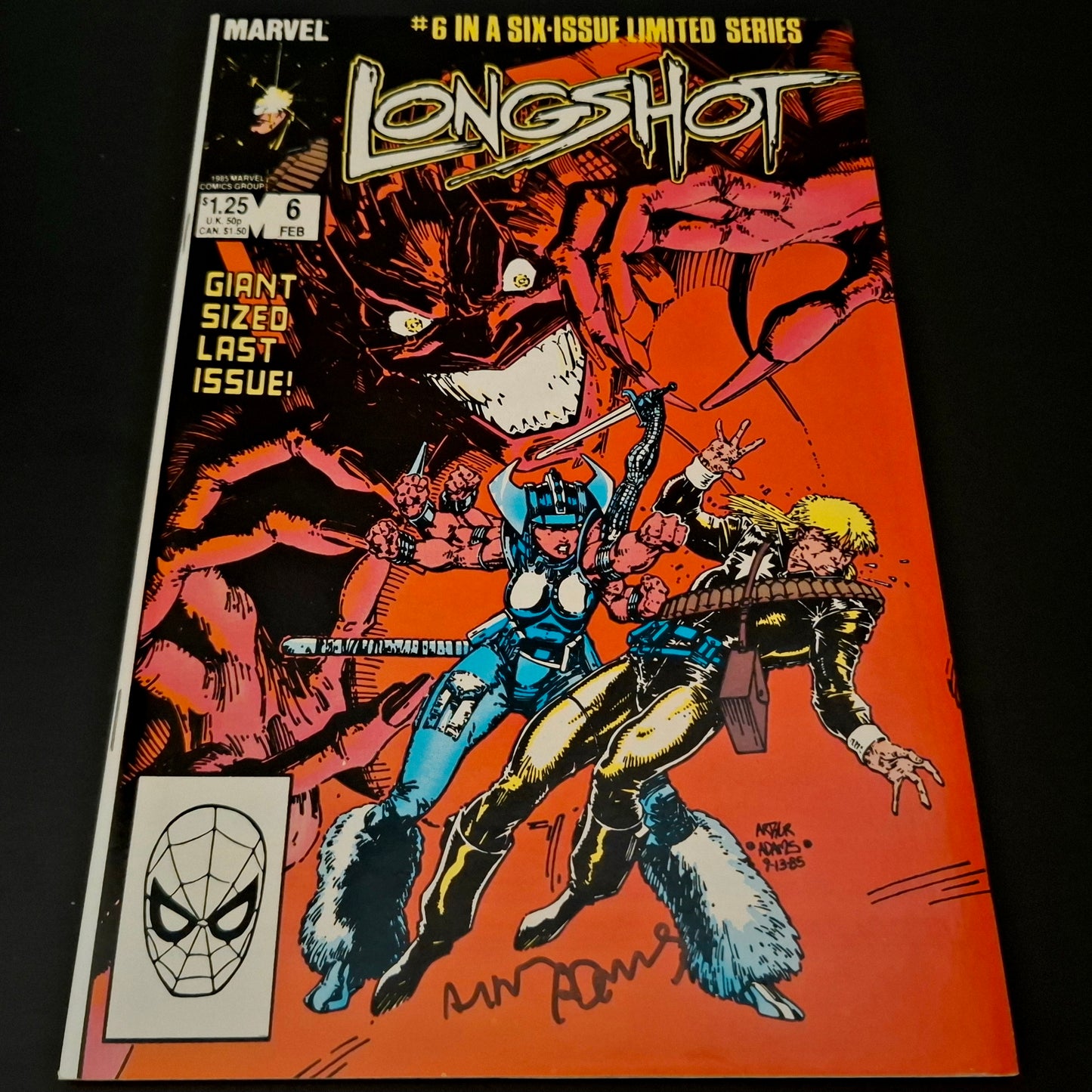 Longshot #6 + signature de Arthur Adams (COA)