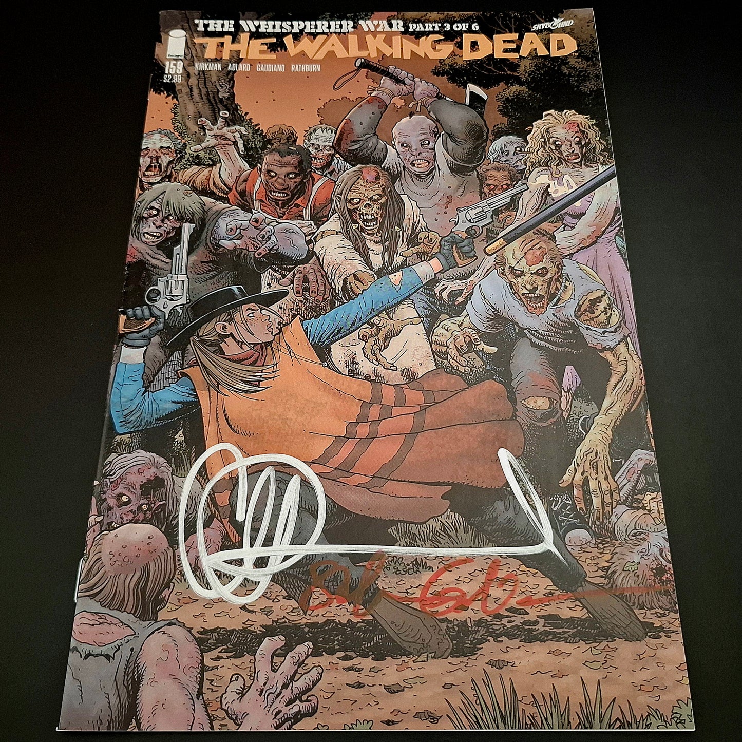 Walking Dead #159 variant cover + Signature de Charlie Adlard et Stefano Gaudiano (COA)
