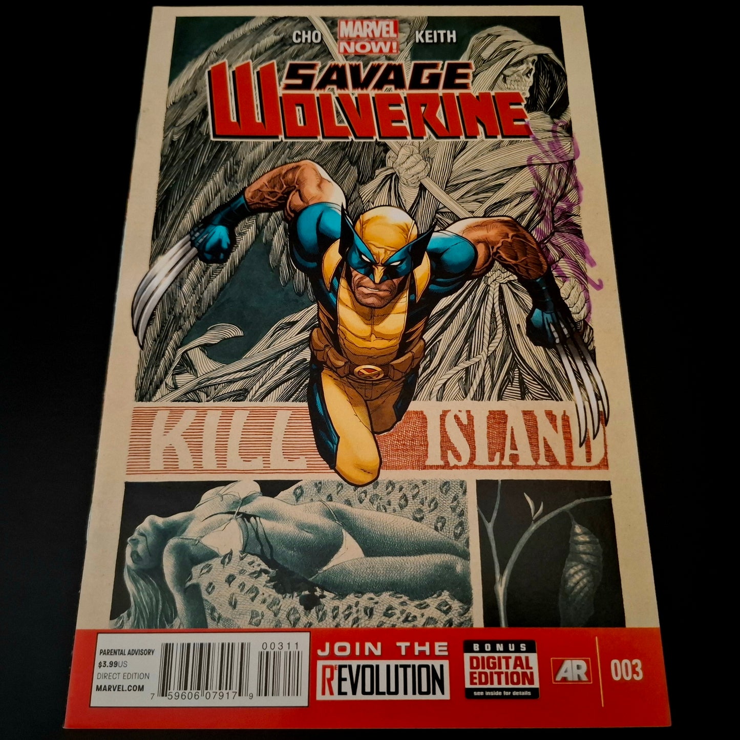 Savage Wolverine #3 + signature de Frank Cho (COA)