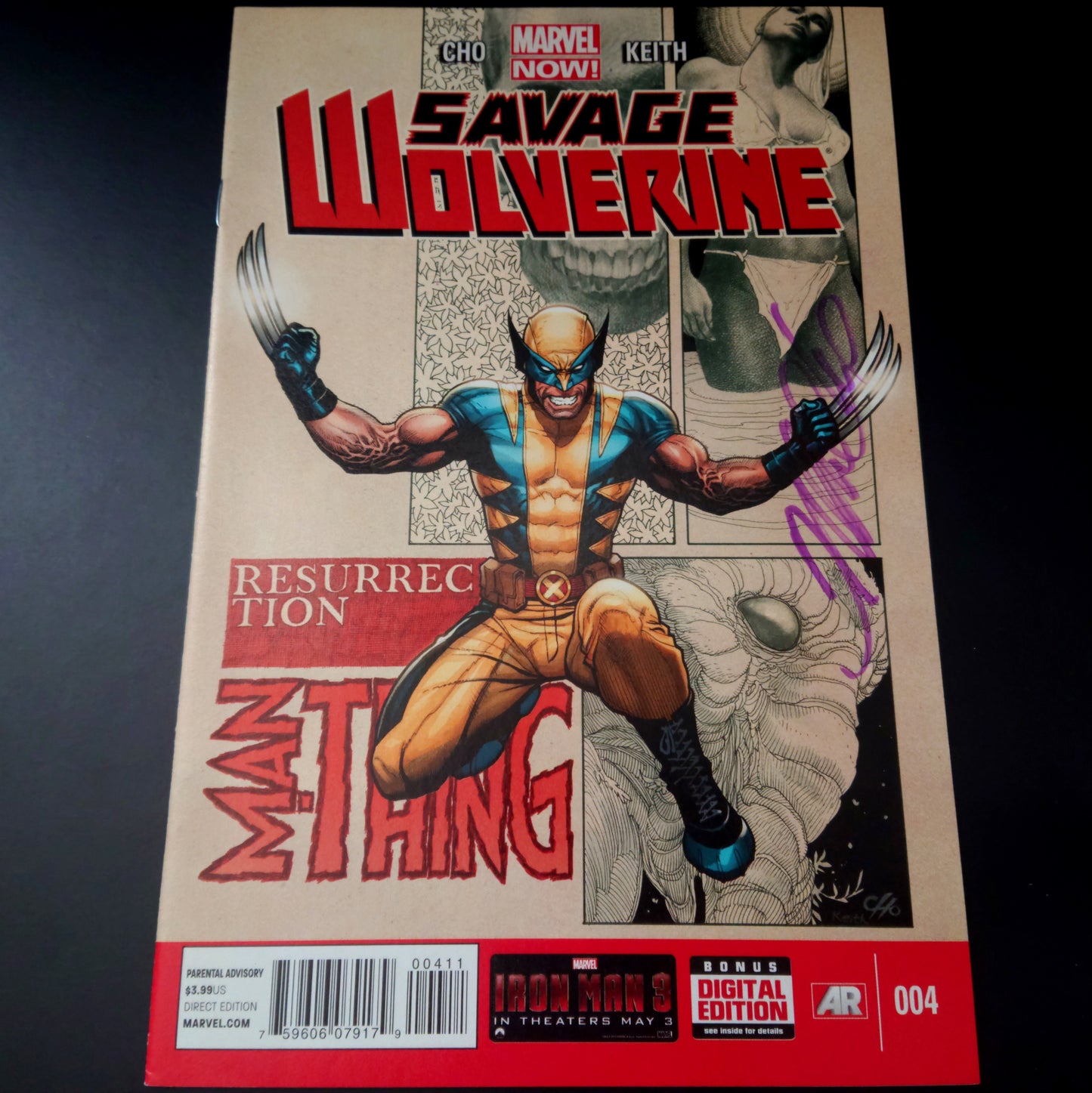 Savage Wolverine #4 + signature de Frank Cho (COA)