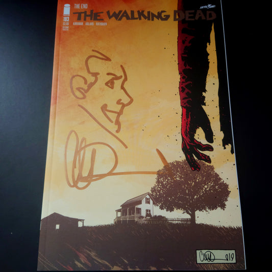 Walking Dead #193 second printing + signature et remark de Charlie Adlard (COA)