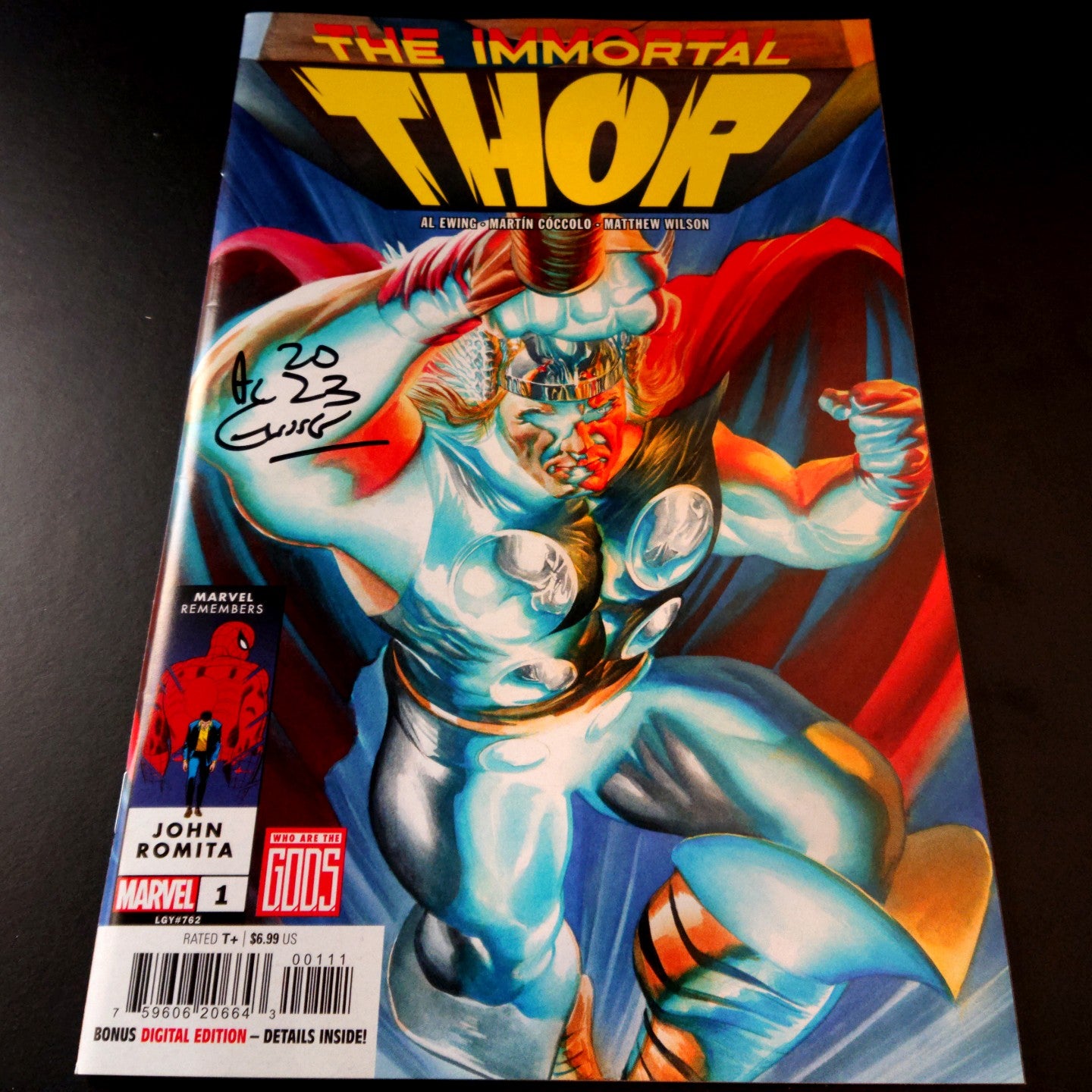 Immortal Thor #1 + signature de Al Ewing