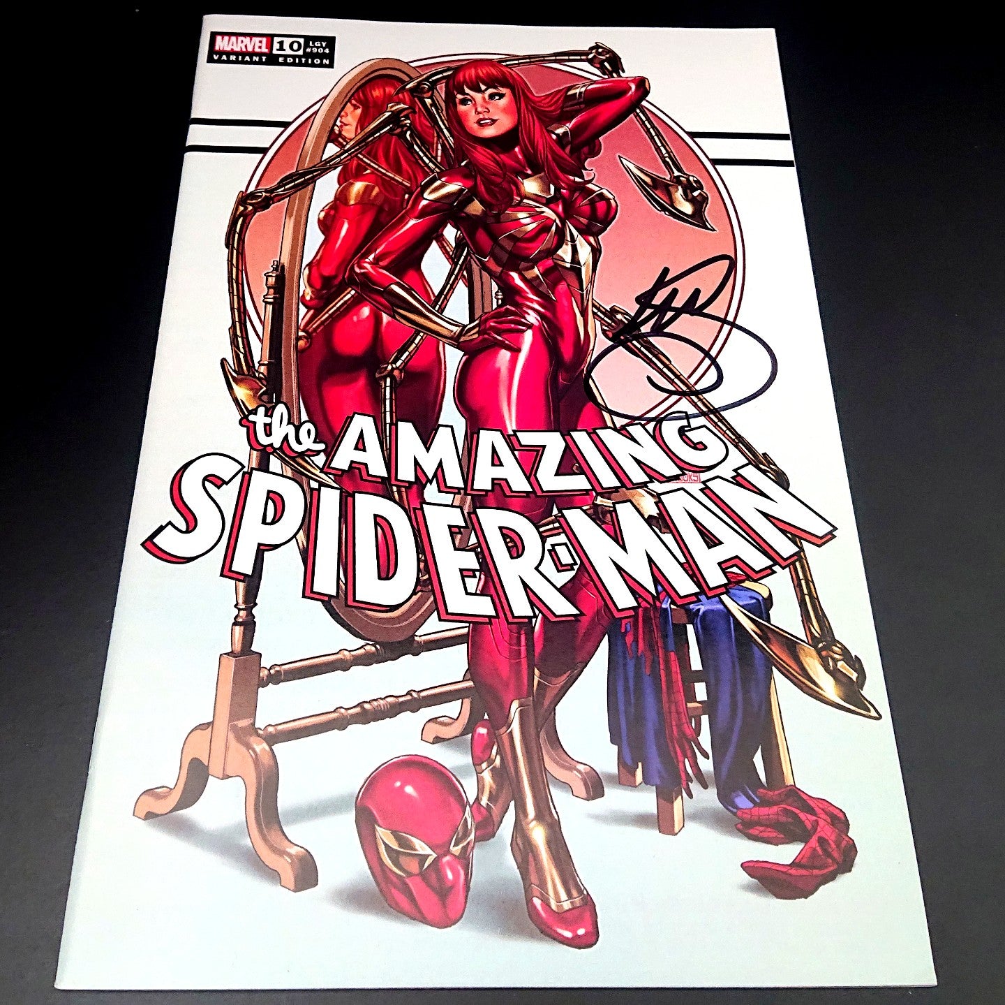 Amazing Spider-Man #10 variant cover exclusive + signature de Mark Brooks (COA)