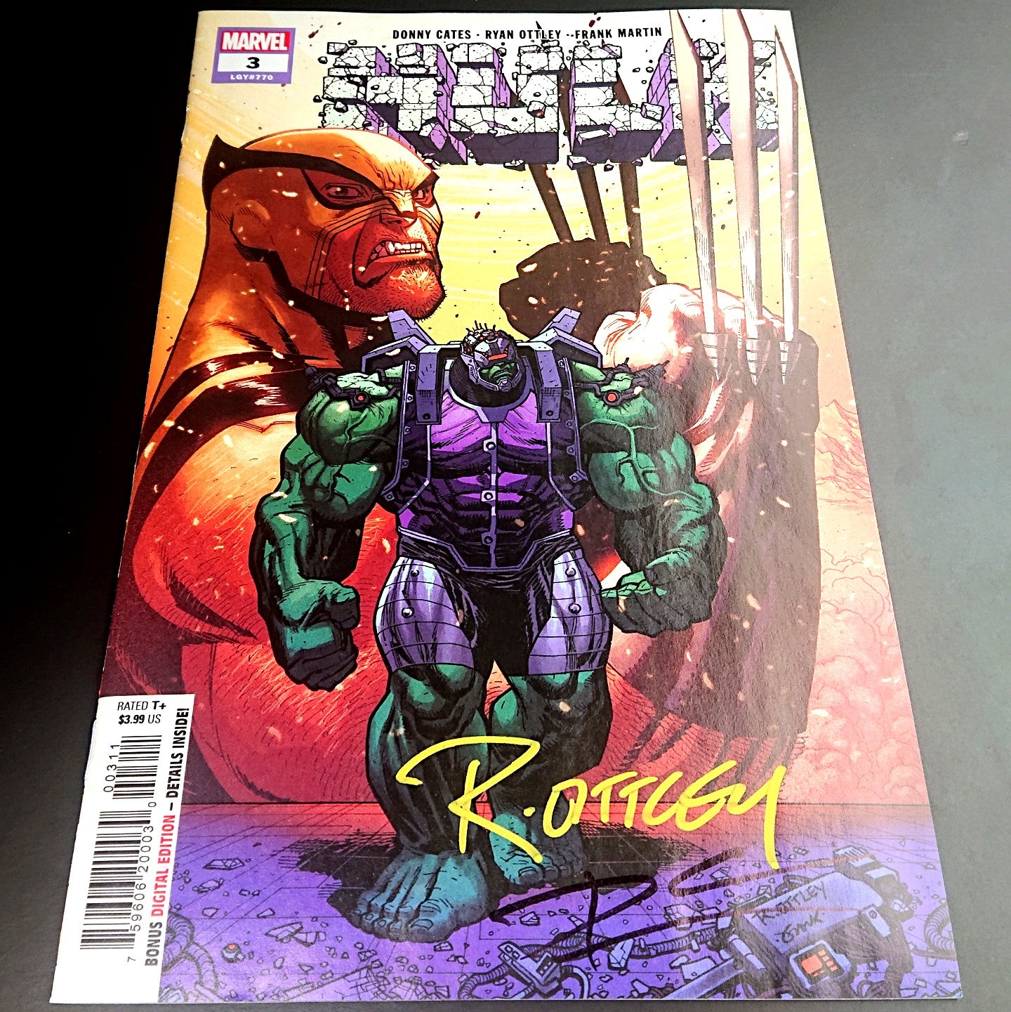 Hulk #3 + signature de Ryan Ottley et Donny Cates (COA) – Comicstape