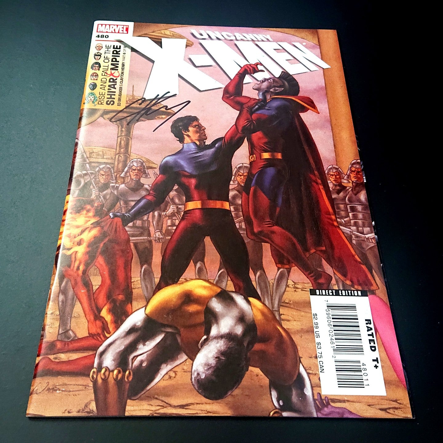 Uncanny X-men #480 + signature de Clayton Henry (COA)