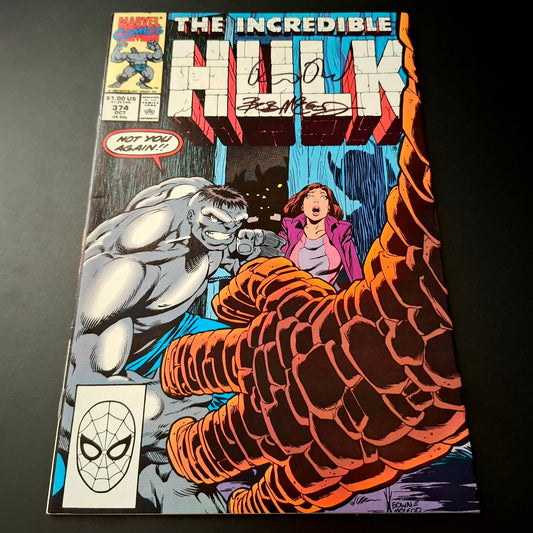 Incredible Hulk #374 + signature de Peter David et Bob Mcleod