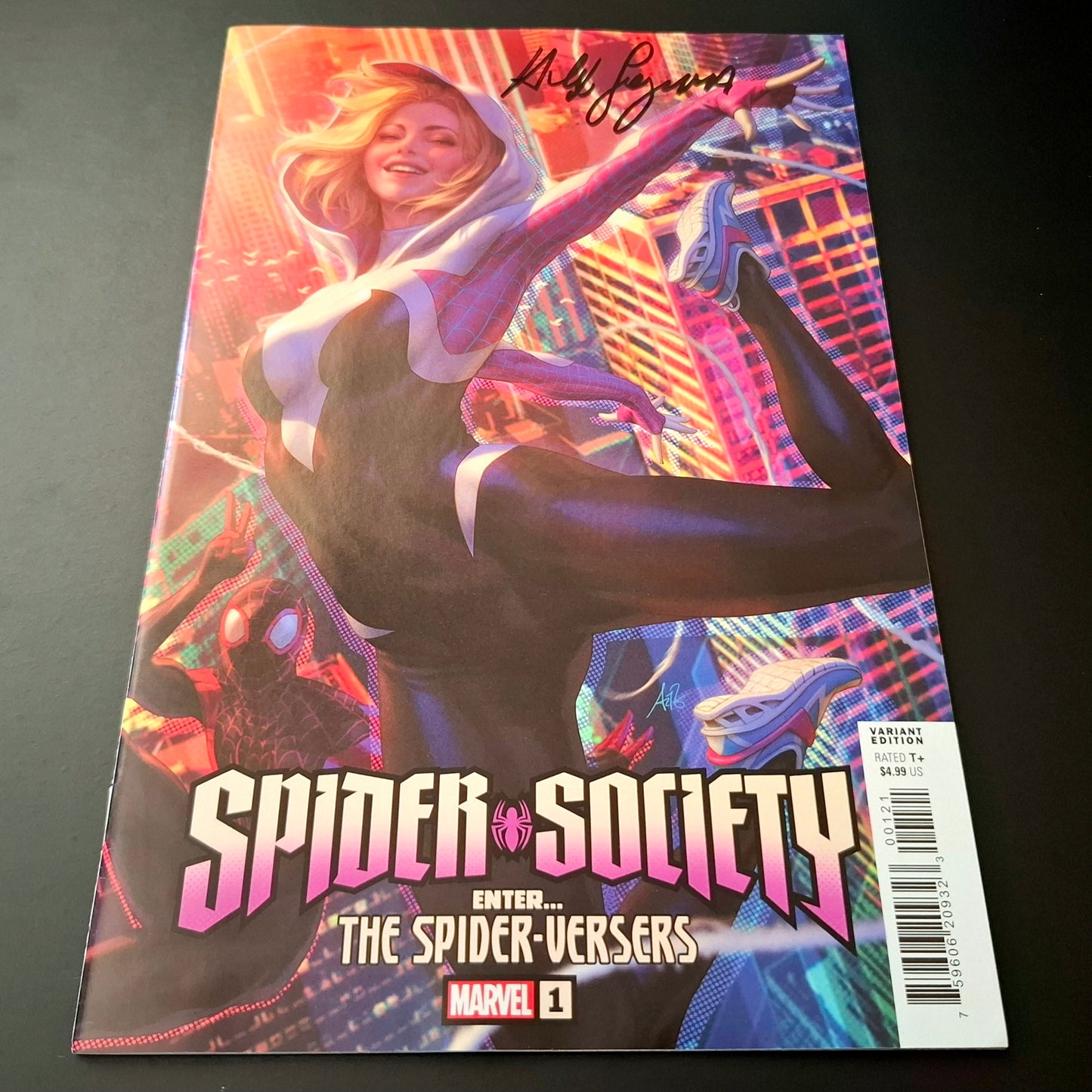 Spider Society #1 variant cover + Signatures de Alex Segura (COA)