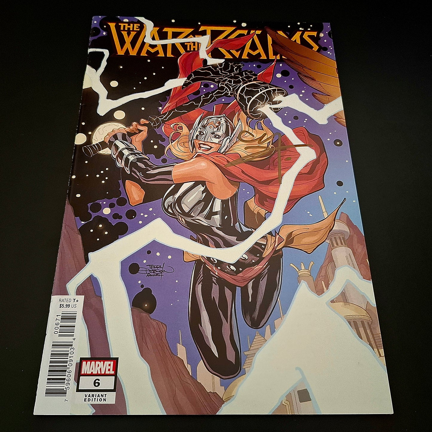 War of the Realms #6 variant cover + Signature de Terry Dodson (COA)