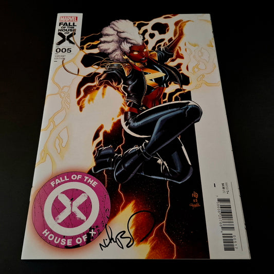 Fall of the house of X #5 variant cover + Signature de Nick Bradshaw (COA)