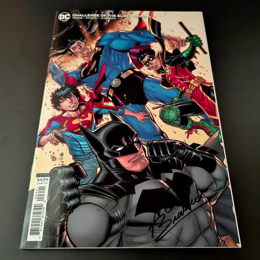 Challenge of the Super Sons #6 variant cover + Signature de Nick Bradshaw (COA)