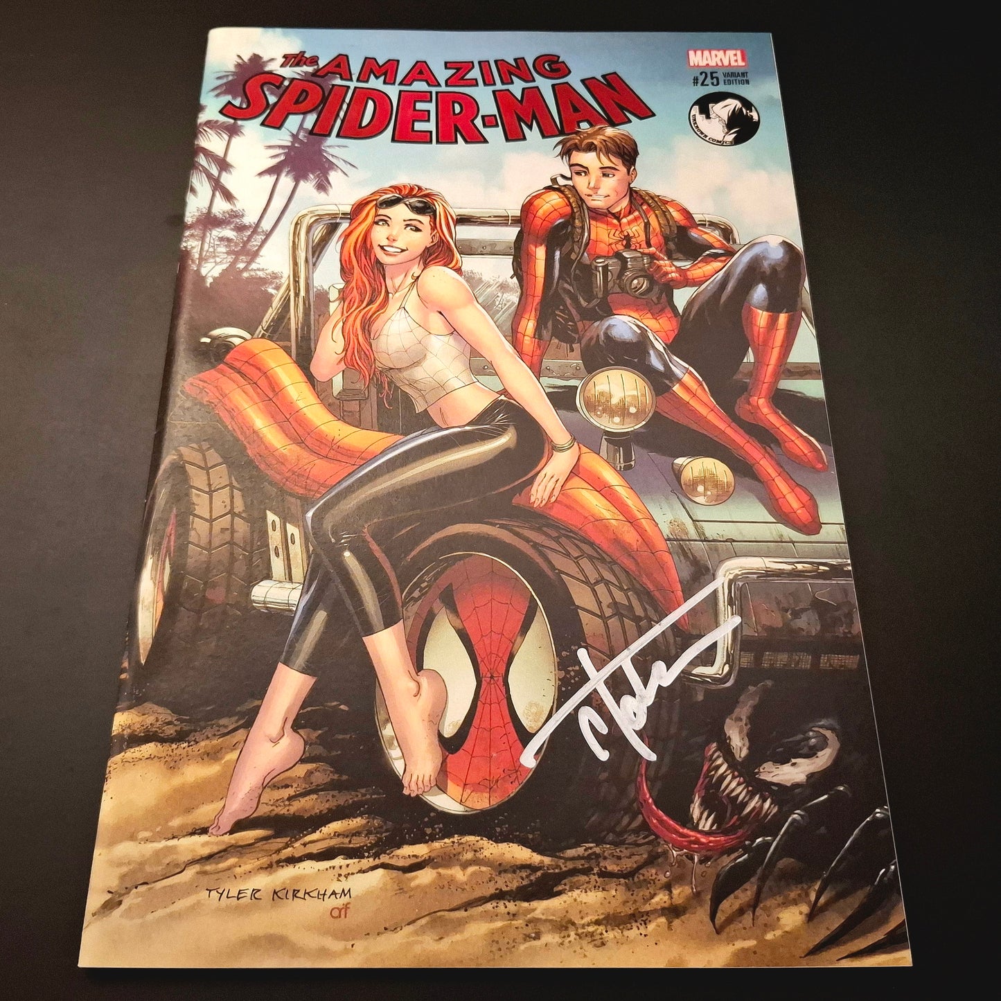 Amazing Spider-Man #25 variant cover exclusive + Signature de Tyler Kirkham (COA)