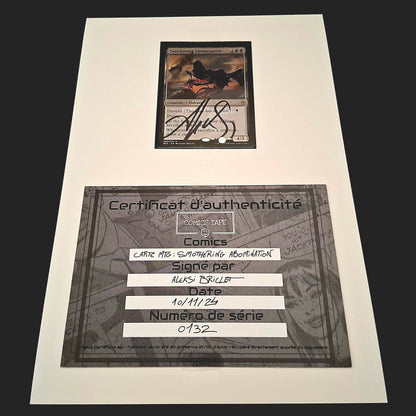 Carte Magic the gathering : Smothering Abomination + Signature de Aleksi Briclot (COA)