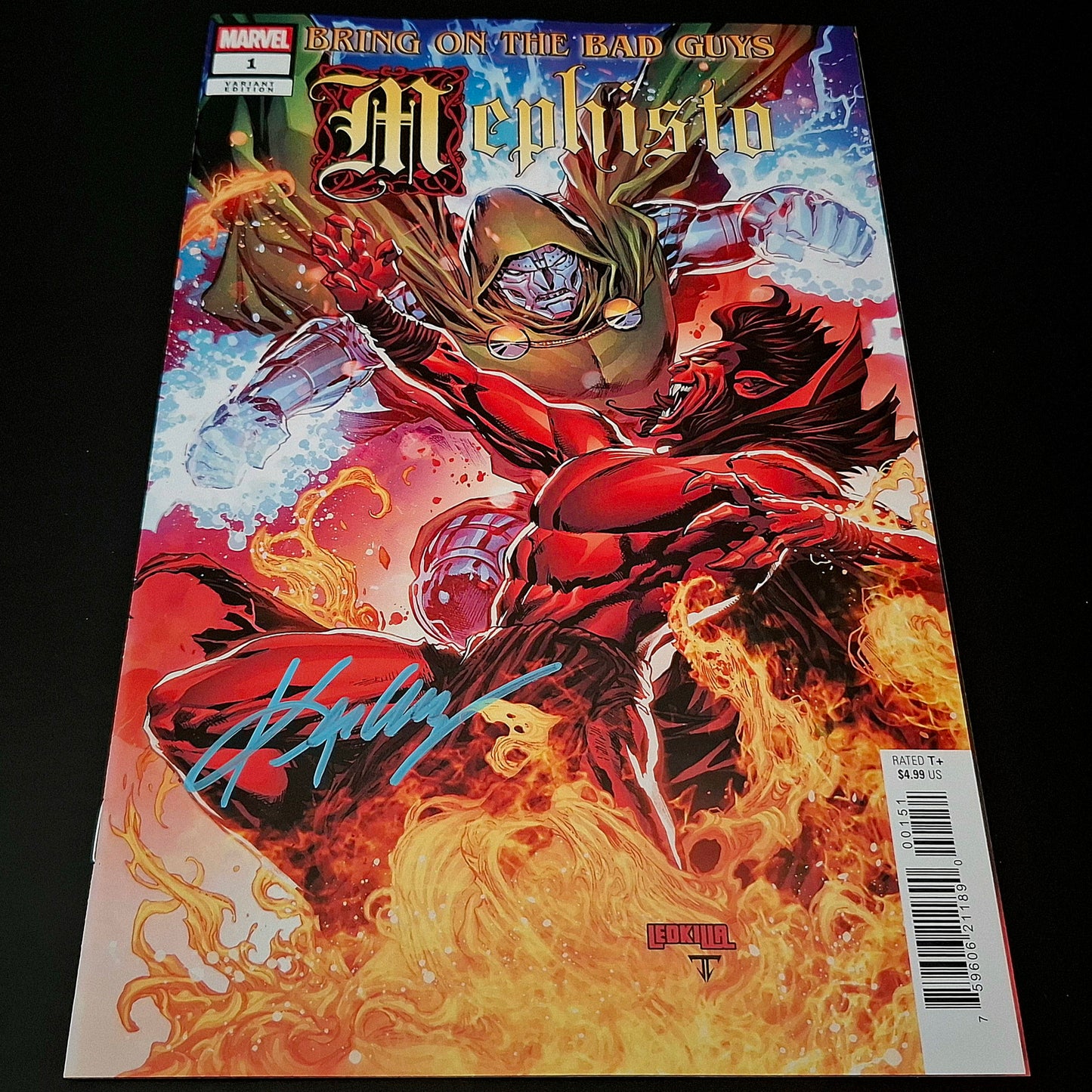 Bring on the Bad Guy : Mephisto #1 variant cover + Signature de Ken Lashley (COA)