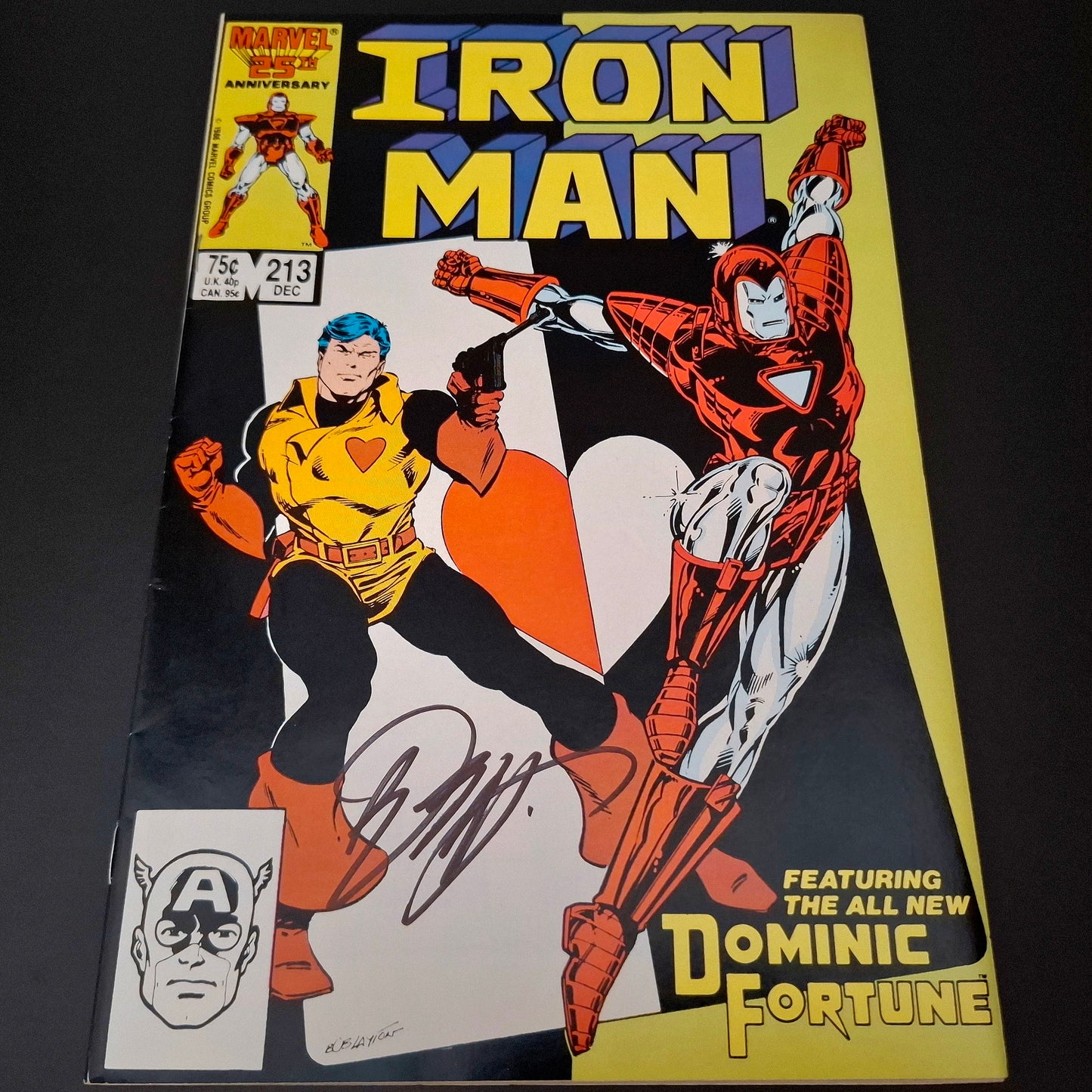 Iron Man 213 + Signature de Bob Layton (COA)
