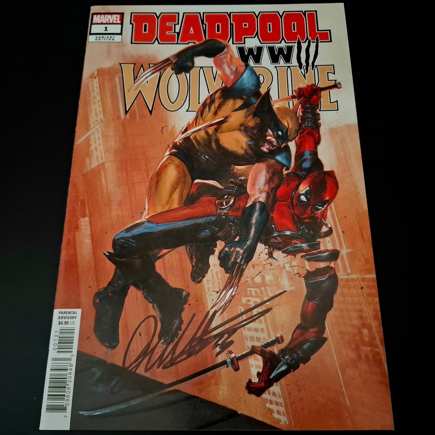 Deadpool Wolverine : WWIII #1 variant cover + Signature de Gabriele Dell'Otto (COA)