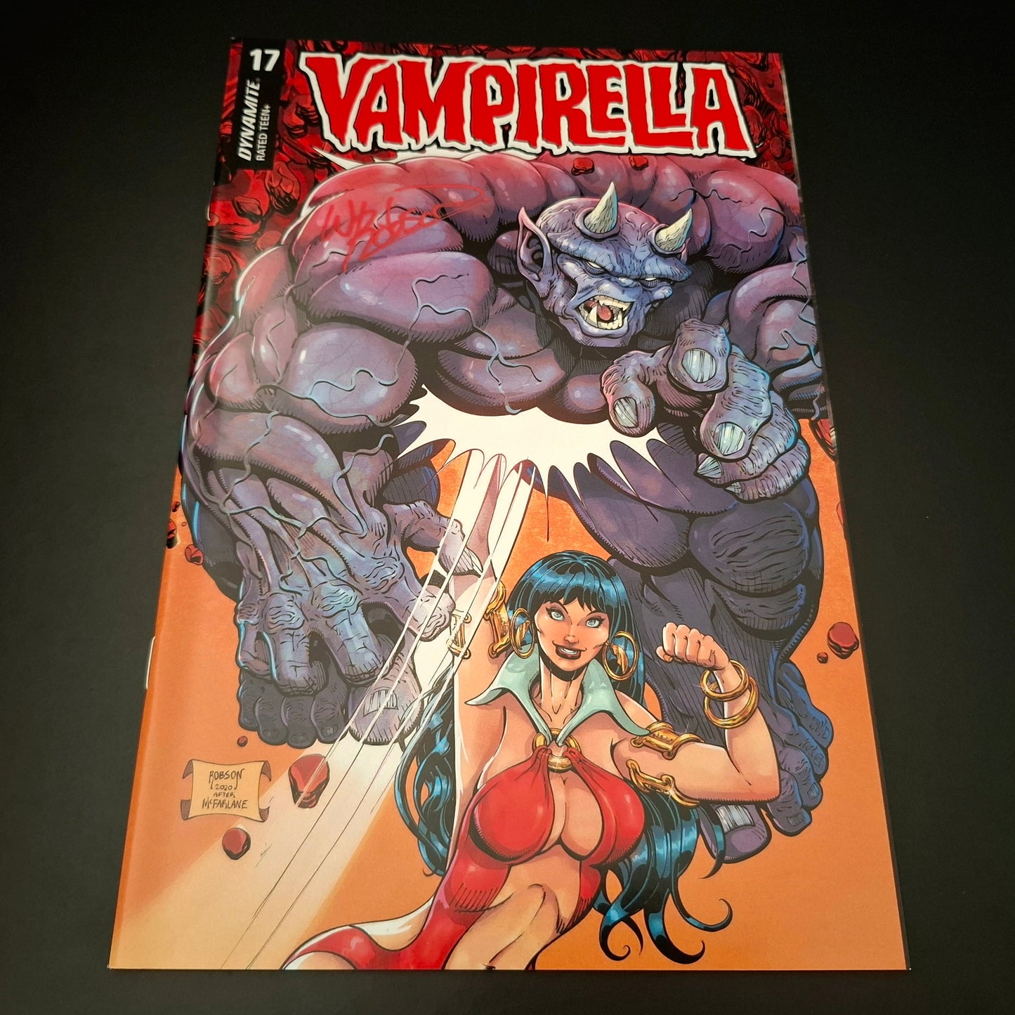 Vampirella #17 variant cover + Signature de Will Robson (COA)