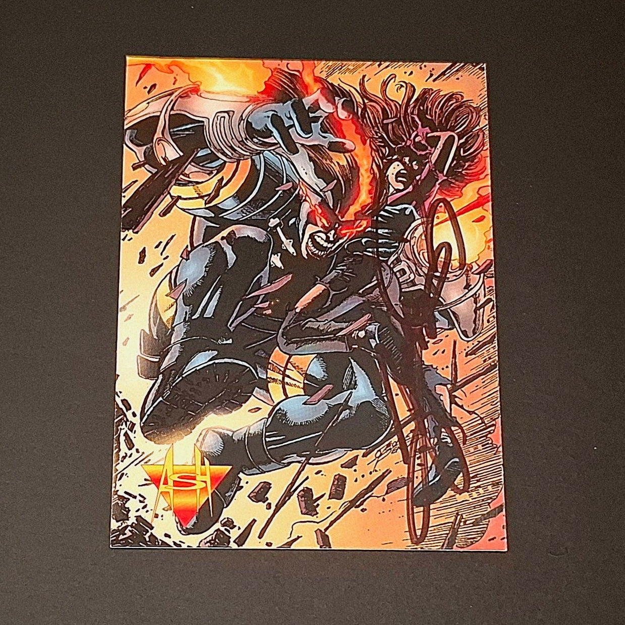 Carte Dynamic Forces : Ash + Signature de George Perez