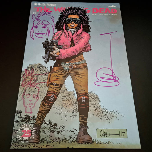 Walking Dead #171 + Signature et Remark de Charlie Adlard et Stefano Gaudiano (COA), 1st app 🔑