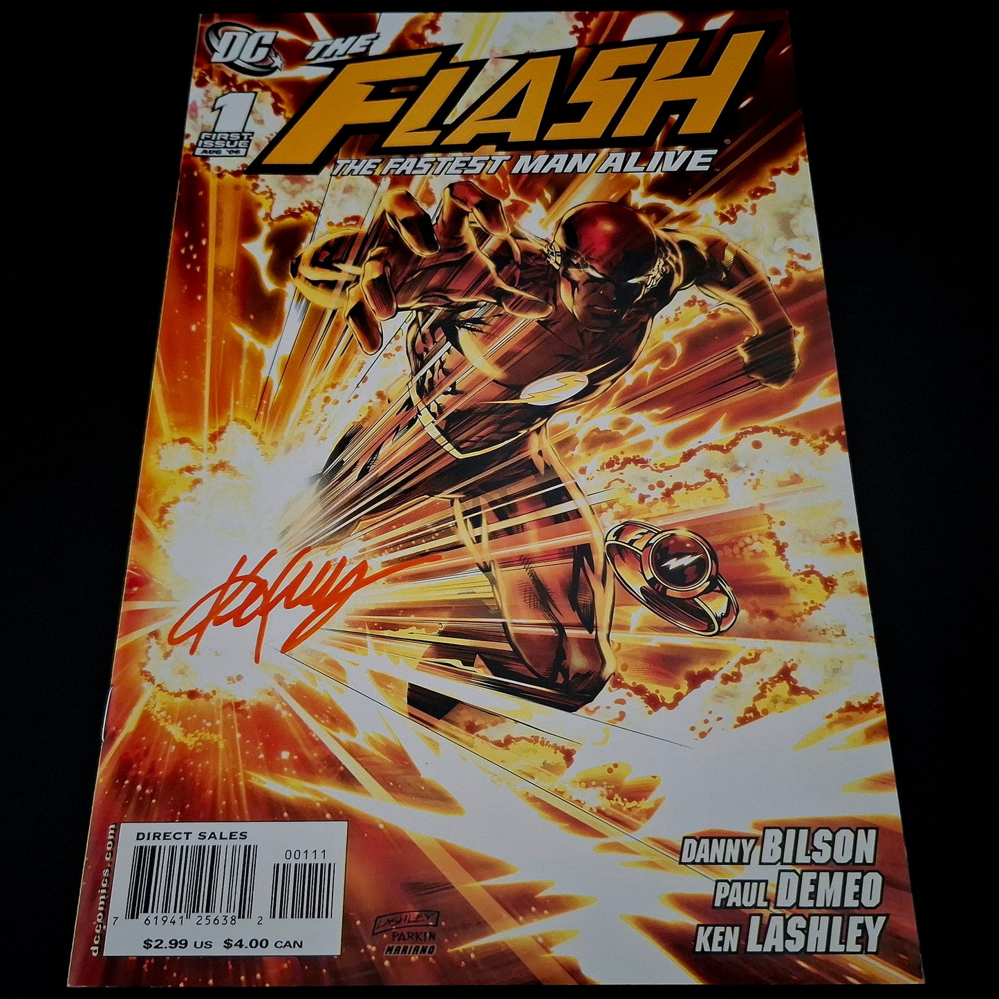 Flash : the fastest man alive #1 + Signature de Ken Lashley (COA)