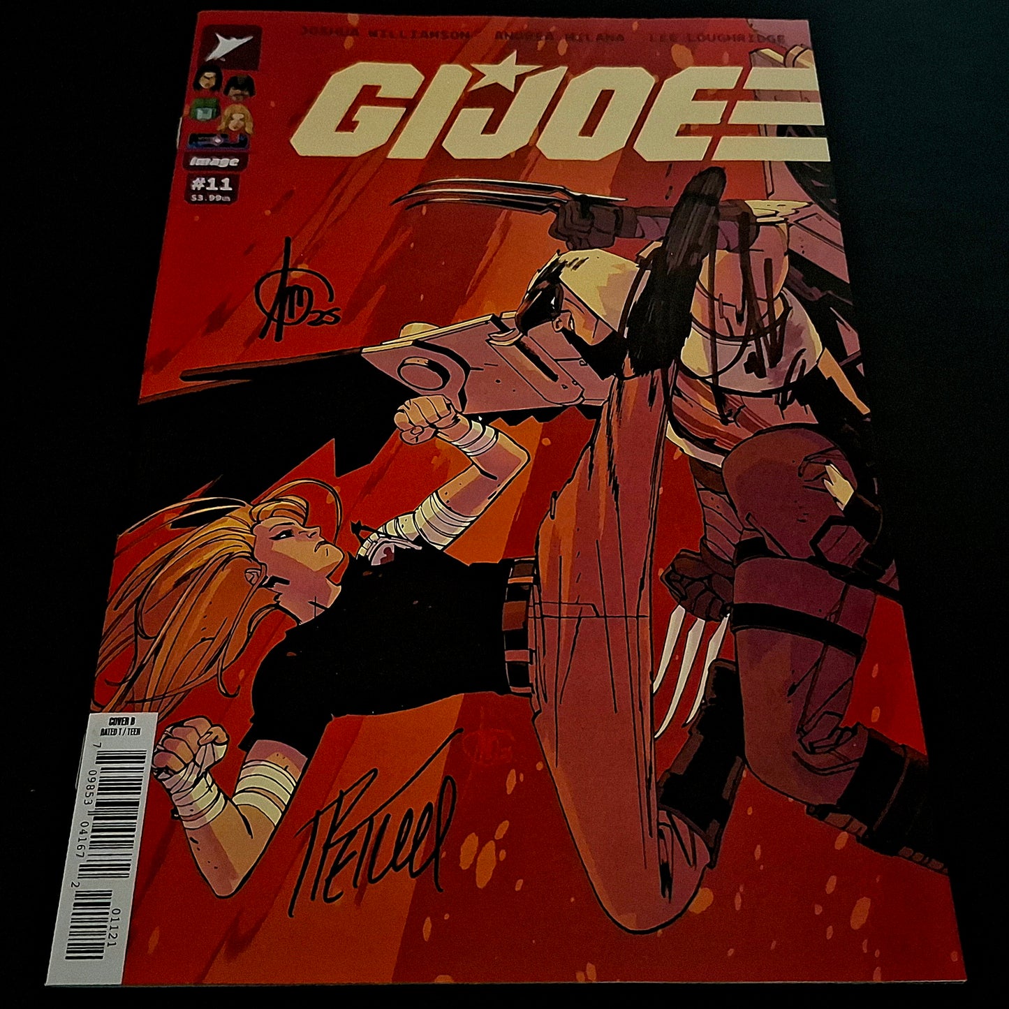 GI JOE #11 variant cover + Signature de Joshua Williamson, Andrea Milano et Tom Reilly (COA)
