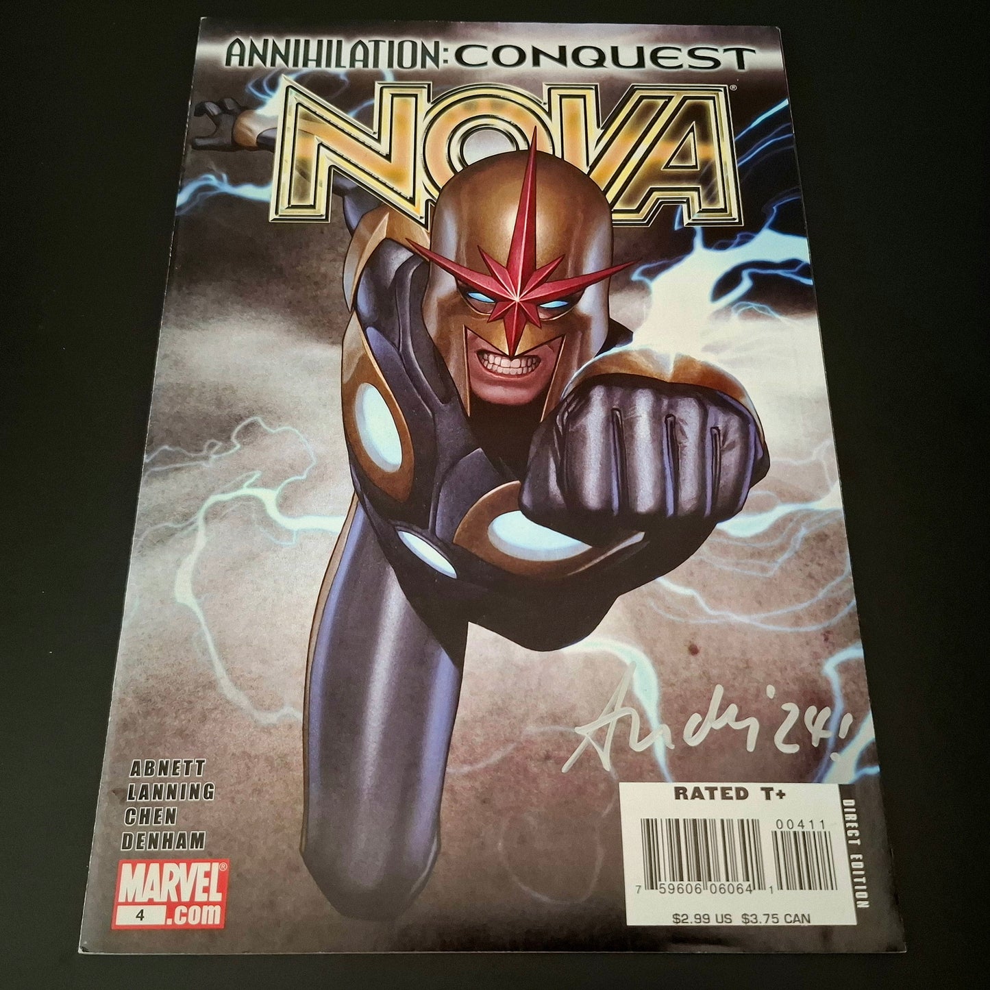 Nova #4 + Signature de Andy Lanning (COA)