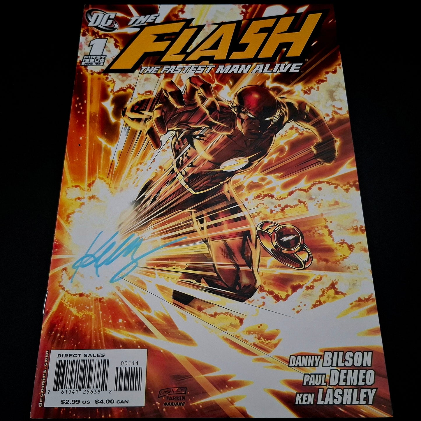 Flash : the fastest man alive #1 + Signature de Ken Lashley (COA)