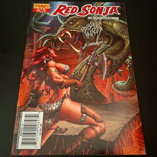 Red Sonja #36 variant cover + Signature de Pablo Marcos (COA)