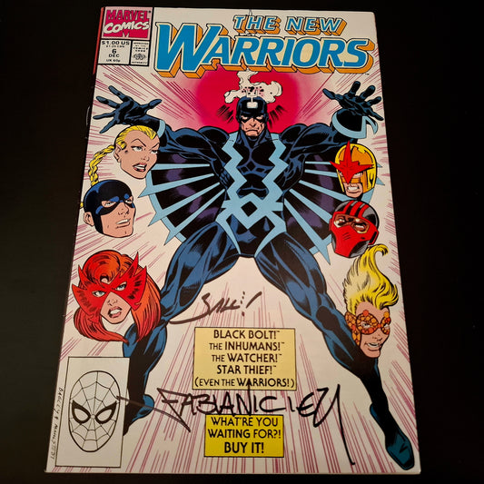New Warriors #6 + Signature de Mark Bagley et Fabian Nicieza (COA)