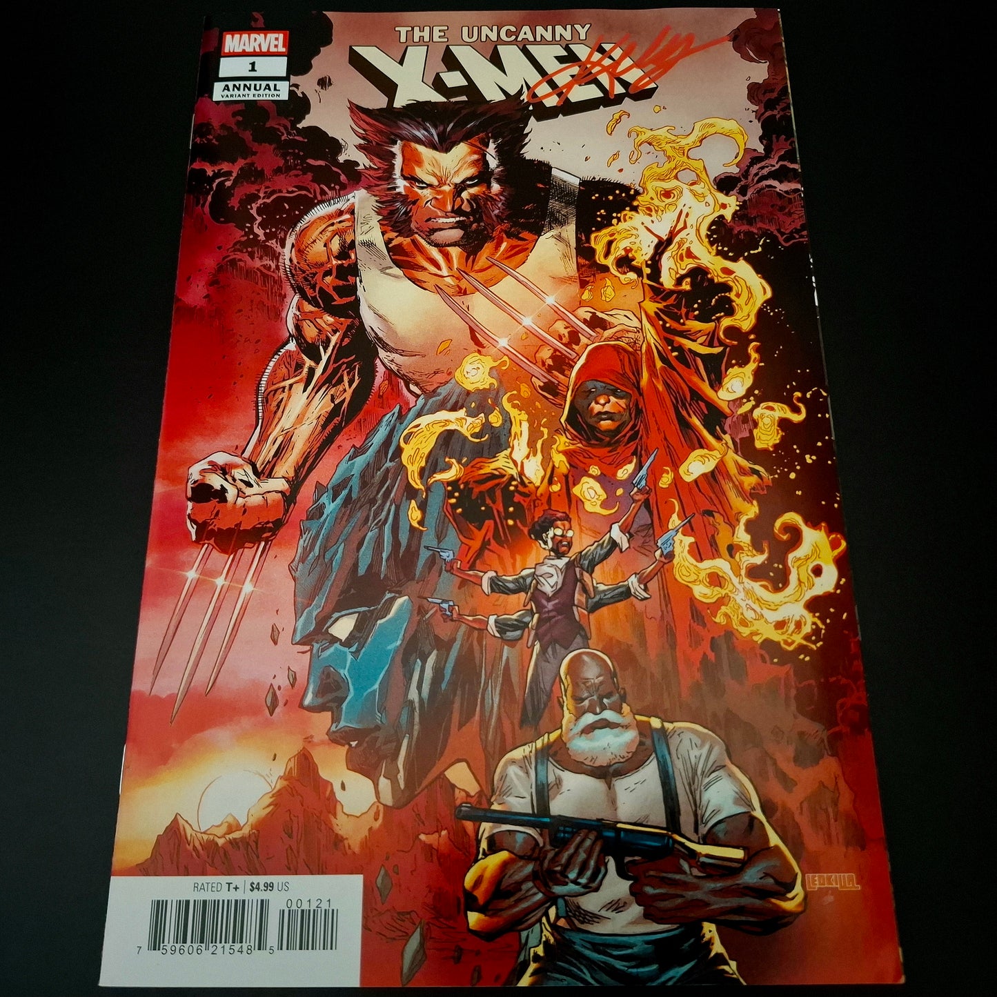Uncanny X-Men Annual #1 variant cover + Signature de Ken Lashley (COA)