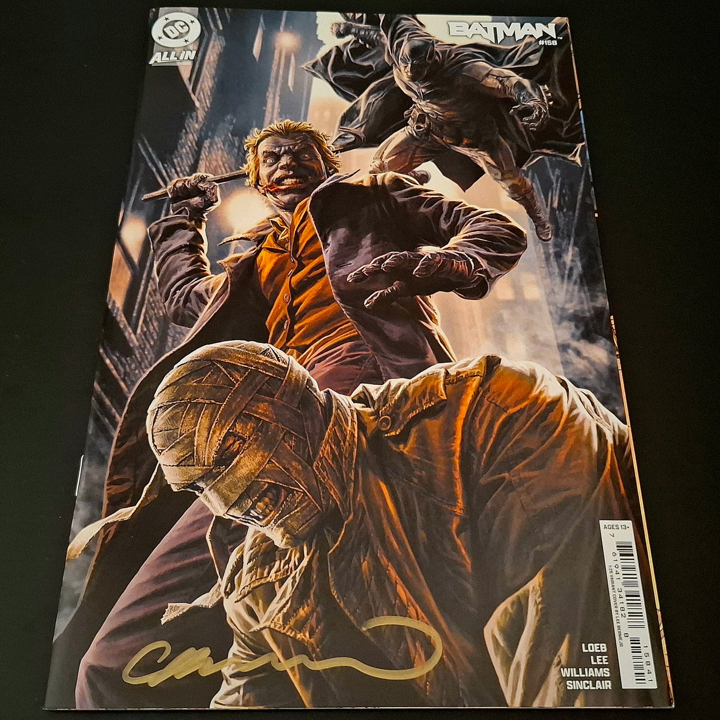 Batman #158 variant cover + Signature de Lee Bermejo (COA)