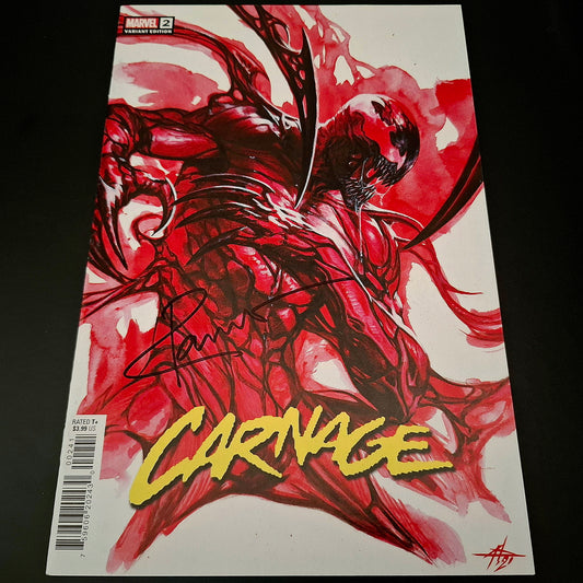Carnage #2 variant cover + Signature de Ram V (COA)