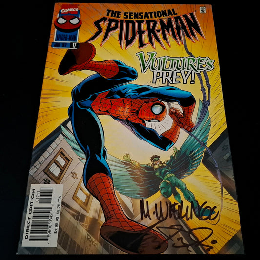 Sensational Spider-Man #17 + Signature de Mike Wieringo et Todd DeZago (COA)