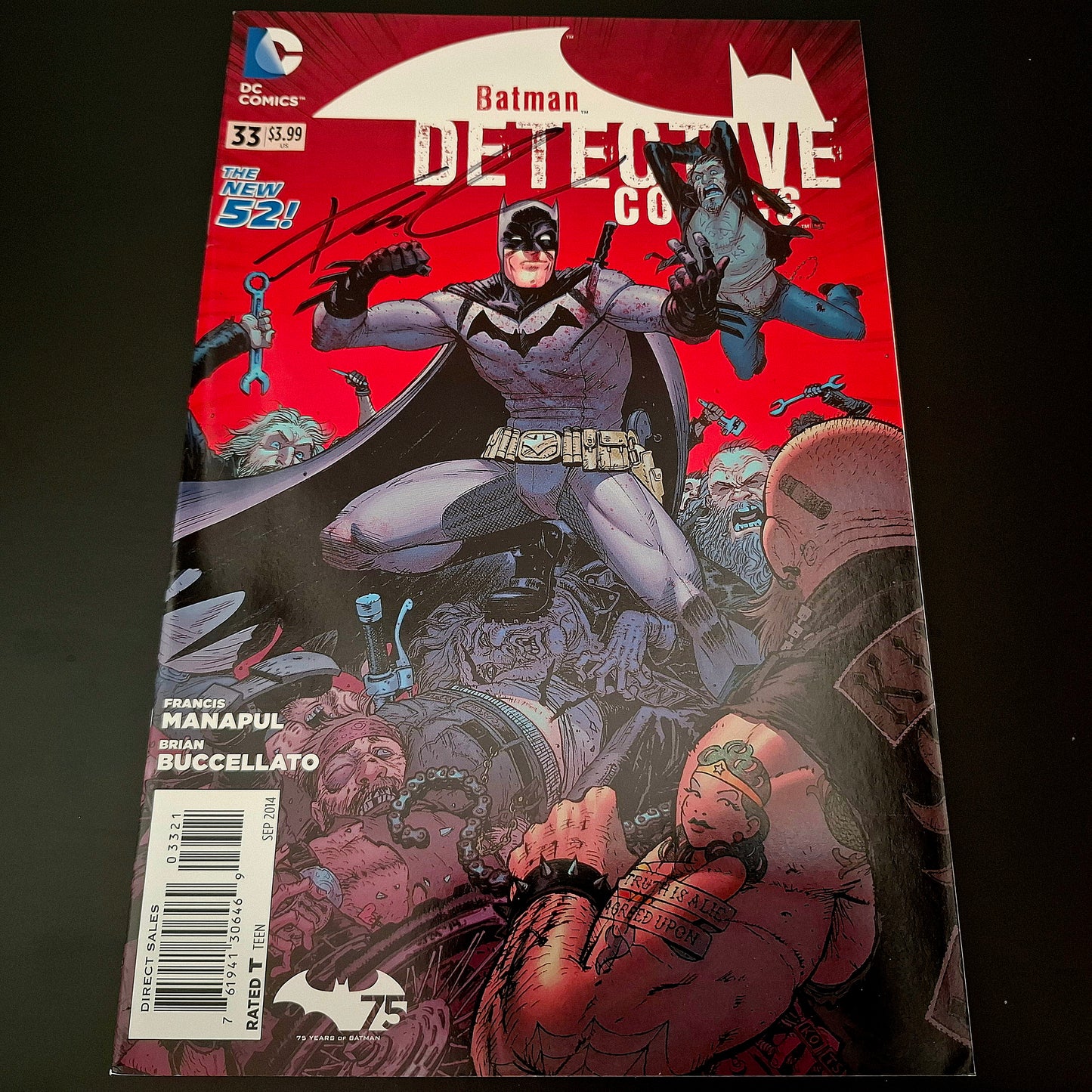 Batman : Detective Comics #33 variant cover + Signature de Francis Manapul (COA)