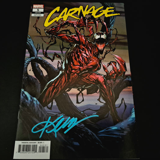 Carnage #5 variant cover + Signature de Ken Lashley (COA)