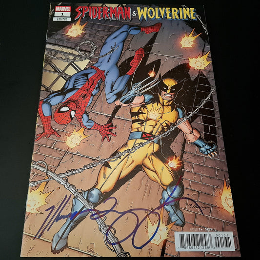 Spider-Man & Wolverine #1 variant cover + Signature de Marc Guggenheim (COA)
