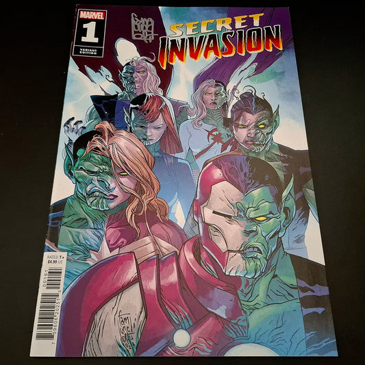 Secret Invasion #1 variant cover + Signature de Giuseppe Camuncoli (COA)