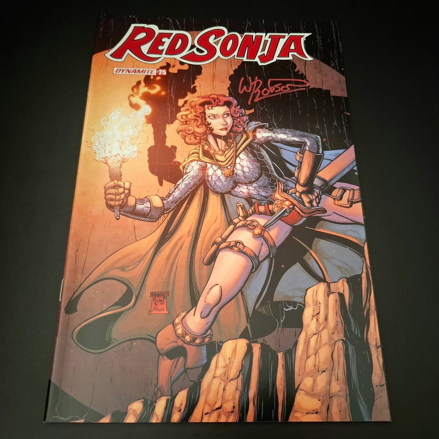 Red Sonja #25 variant cover + Signature de Will Robson (COA)