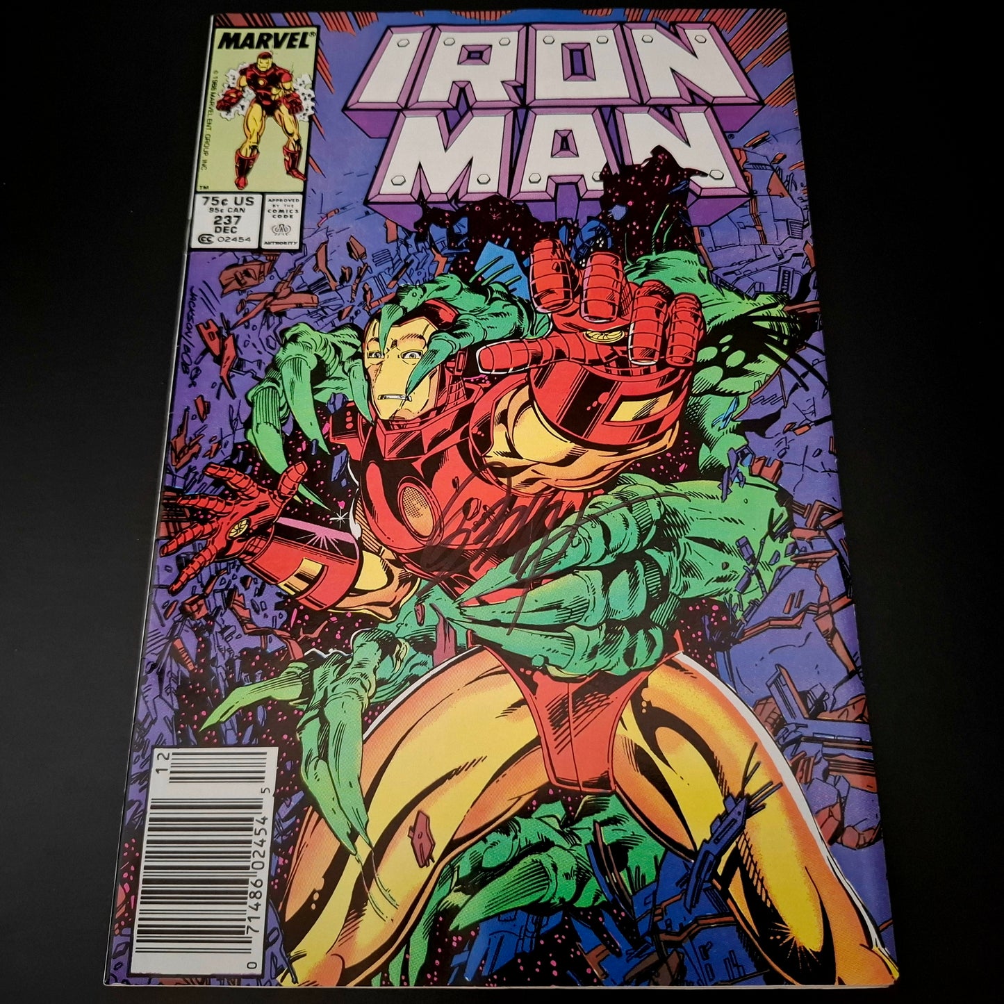 Iron Man #237 + Signature de Bob Layton (COA)