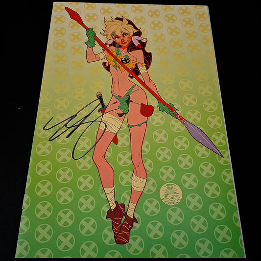 Rogue : the Savage Land #3 variant virgin cover exclusive + Signature de Mark Brooks (COA)