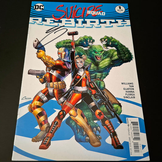 Suicide Squad : Rebirth #1 variant cover + Signature de Rob Williams (COA)