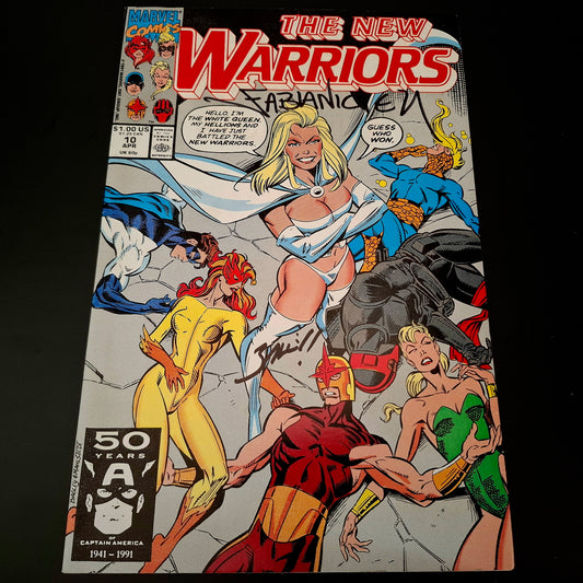 New Warriors #10 + Signature de Mark Bagley et Fabian Nicieza (COA)