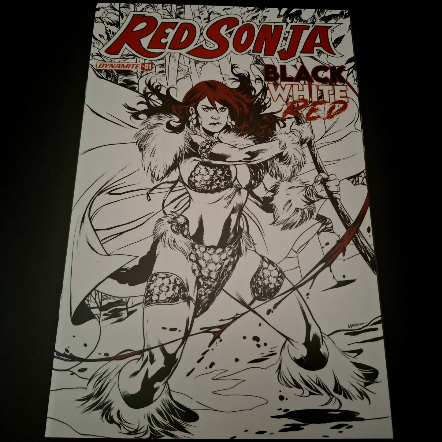 Red Sonja : Black, White & Red #1 variant cover