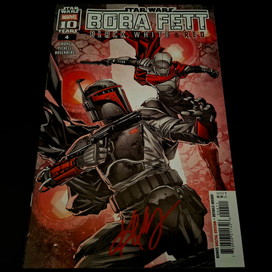 Boba Fett : Black, White & Red #4 + Signature de Ken Lashley (COA)